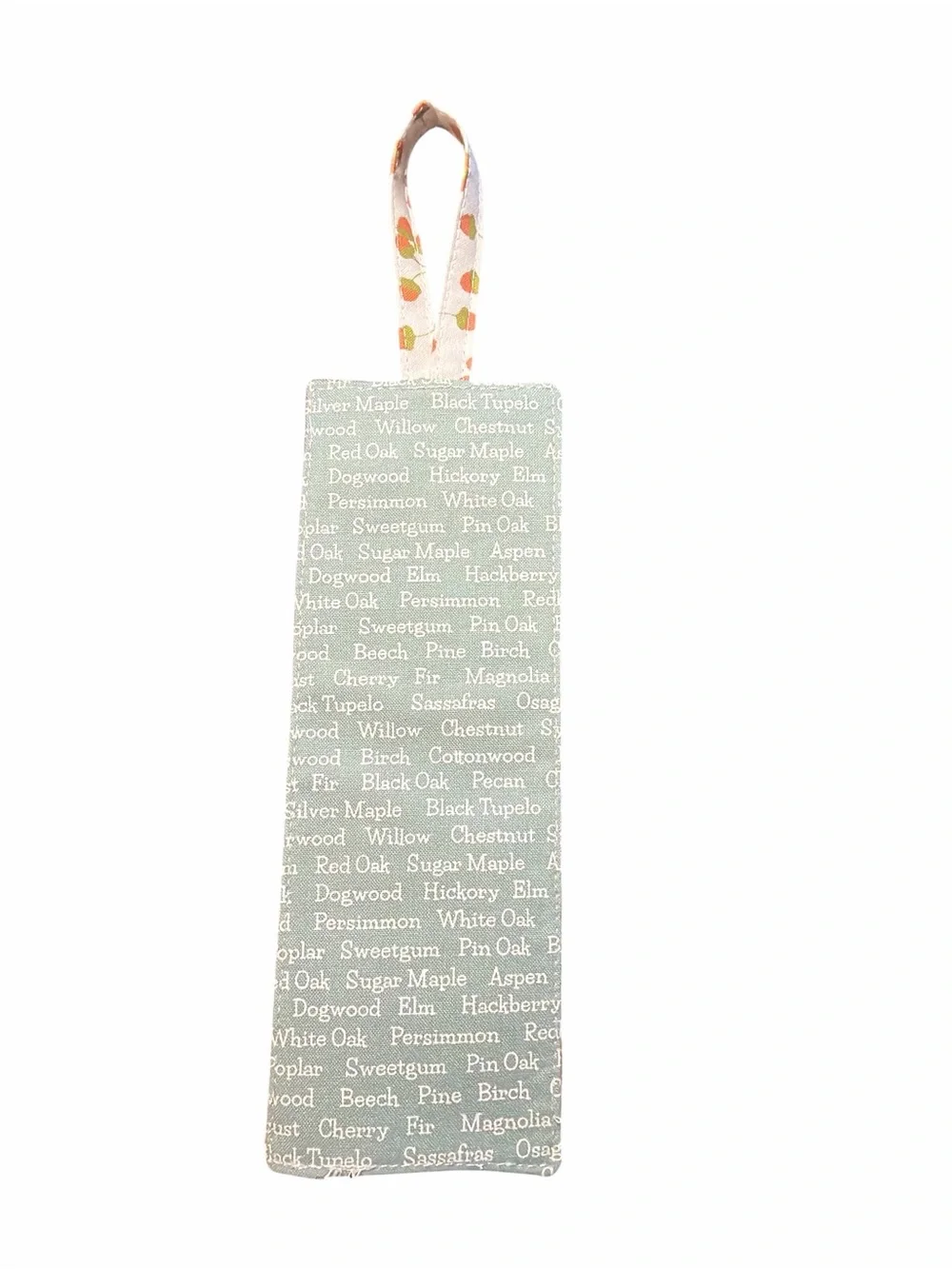Hand Crafted Reversible Fabric Bookmark Print 7” x 2.5”